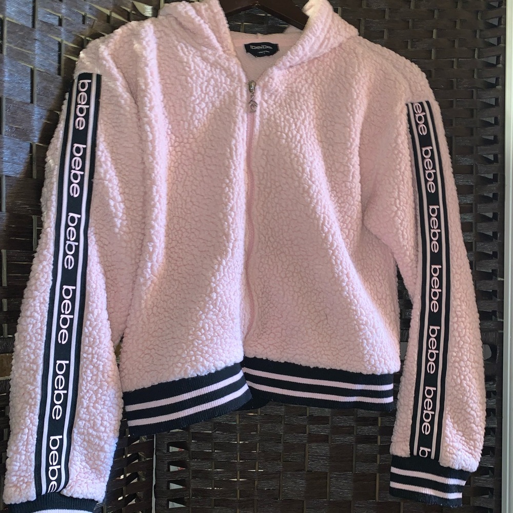 Bebe Pink Zipper Hoodie